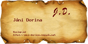 Jáni Dorina névjegykártya