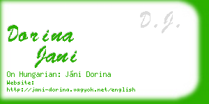 dorina jani business card